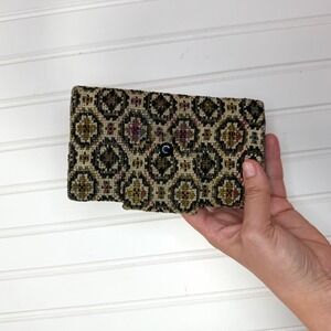 1960s Vintage Carpet Bag Trifold Wallet – Tapestry & Faux Leather